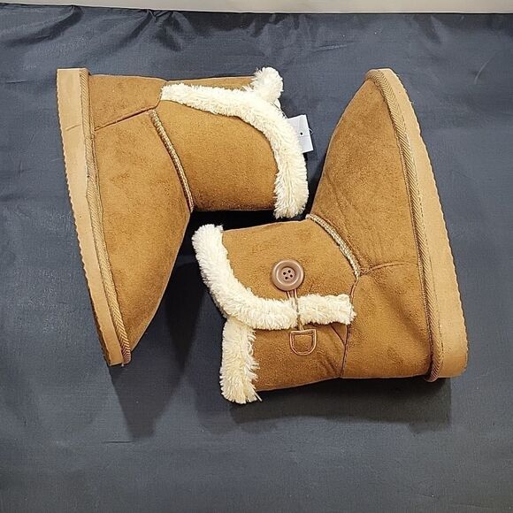 BRAND NEW JUST BE LADIES COG FAUX SUEDE ROUND TOE FAUX FUR WOMEN"S BOOTIES - Picture 10 of 13